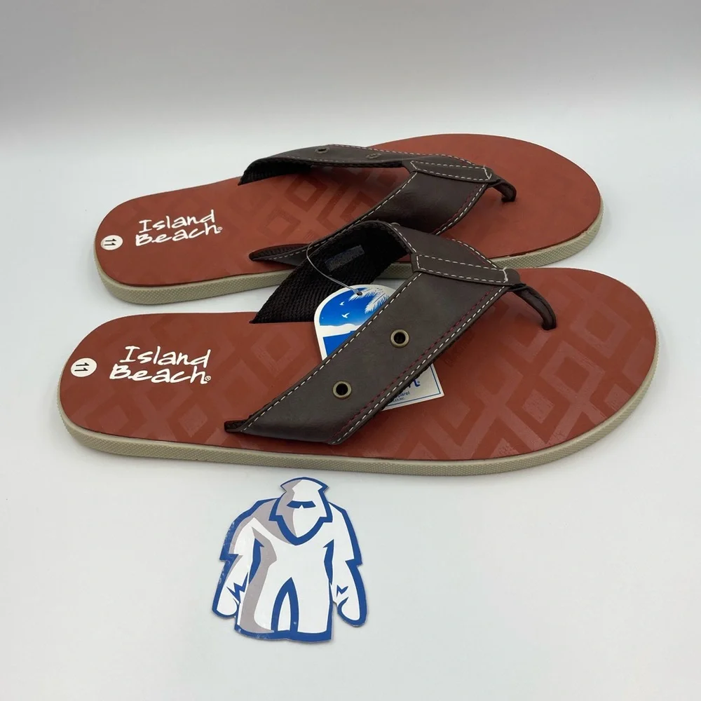 Island Beach Lifestyle Apparel‎ Flip Flops, Men’s sz 11